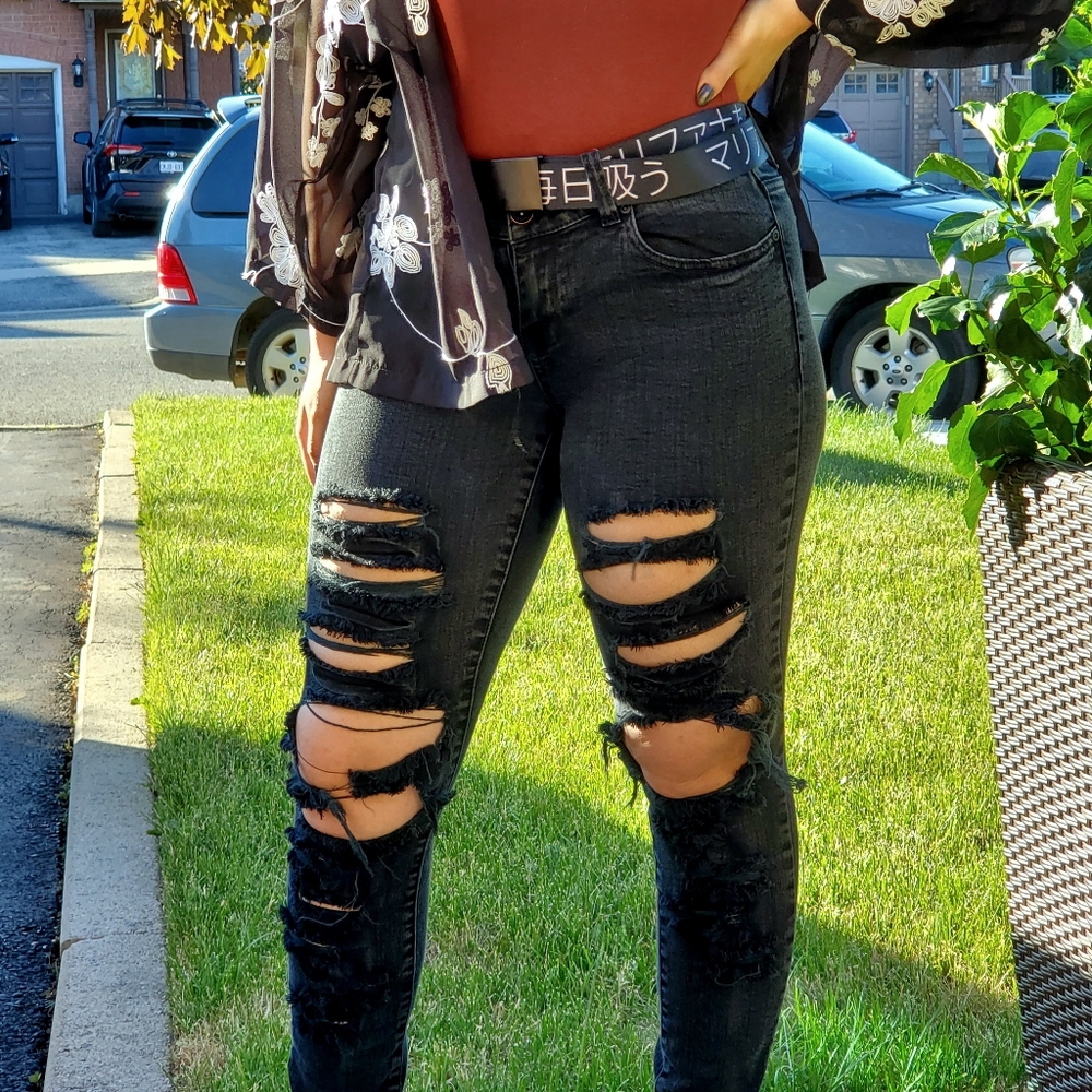 Super Distressed Skinny Jeans - Picture 2 of 4